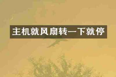 主机就风扇转一下就停