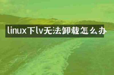 linux下lv无法卸载怎么办