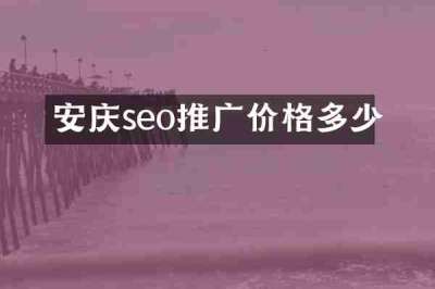 安庆seo推广价格多少
