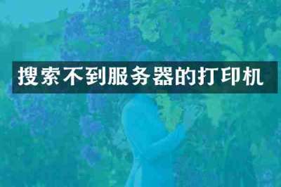 搜索不到服务器的打印机
