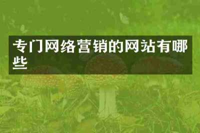 专门网络营销的网站有哪些