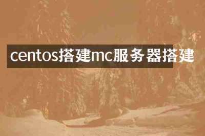 centos搭建mc服务器搭建
