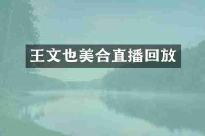 王文也美合直播回放