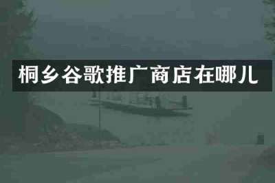 桐乡谷歌推广商店在哪儿