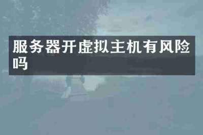服务器开虚拟主机有风险吗