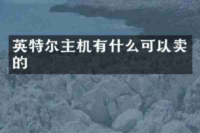 英特尔主机有什么可以卖的