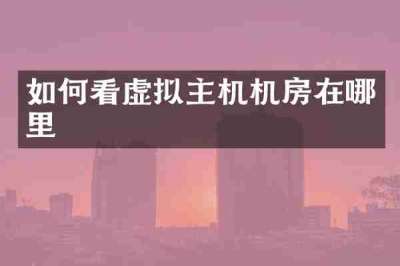 如何看虚拟主机机房在哪里