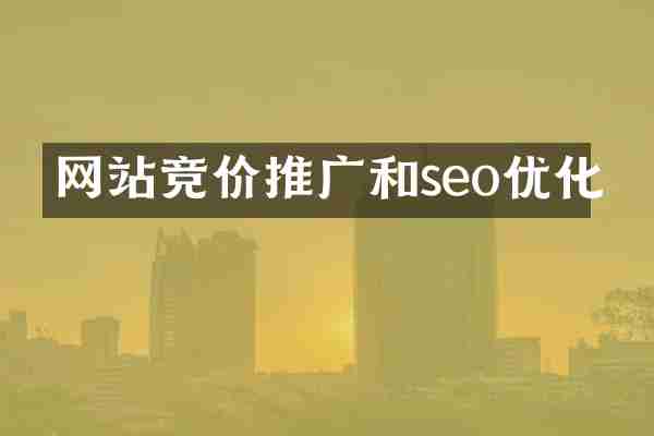 网站竞价推广和seo优化