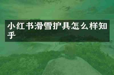 小红书滑雪护具怎么样知乎