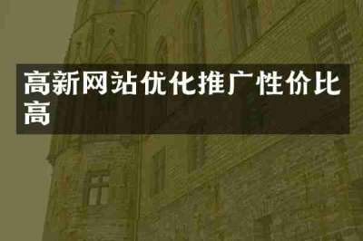 高新网站优化推广性价比高