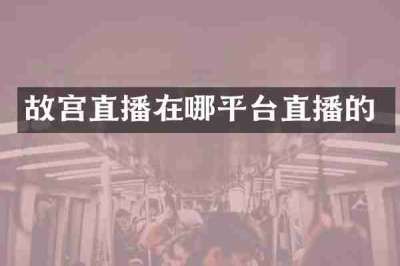 故宫直播在哪平台直播的