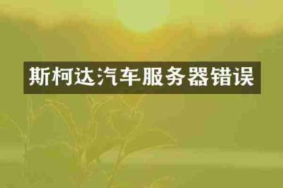 斯柯达汽车服务器错误