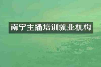 南宁主播培训就业机构