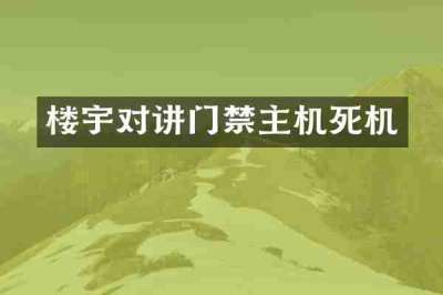 楼宇对讲门禁主机死机