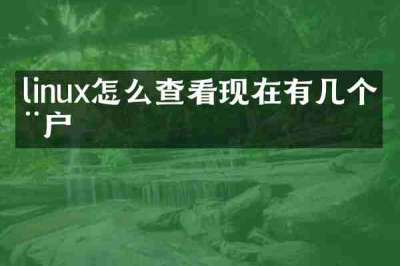 linux怎么查看现在有几个用户