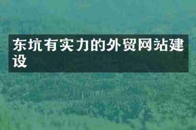 东坑有实力的外贸网站建设