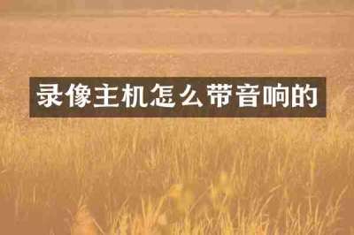 录像主机怎么带音响的
