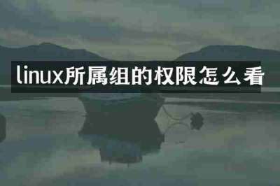linux所属组的权限怎么看