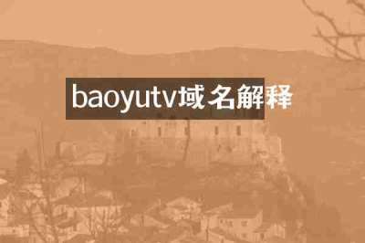 baoyutv域名解释
