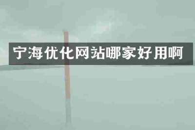 宁海优化网站哪家好用啊