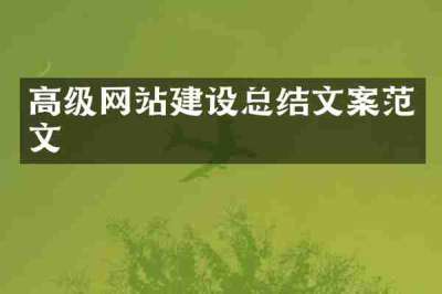 高级网站建设总结文案范文