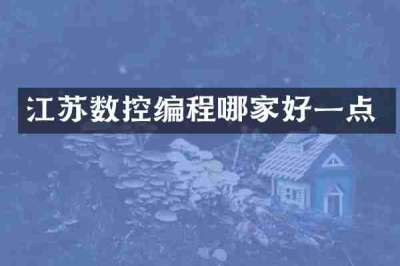 江苏数控编程哪家好一点