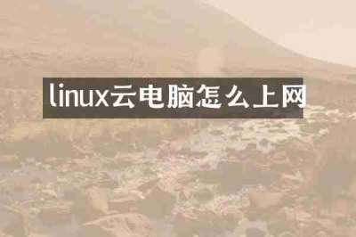 linux云电脑怎么上网