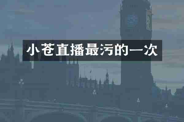 小苍直播的一次