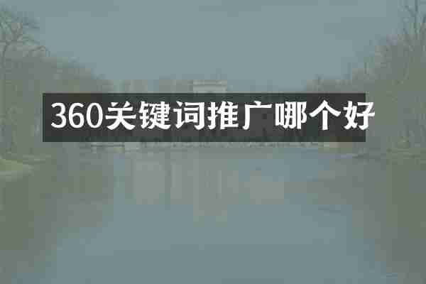 360关键词推广哪个好