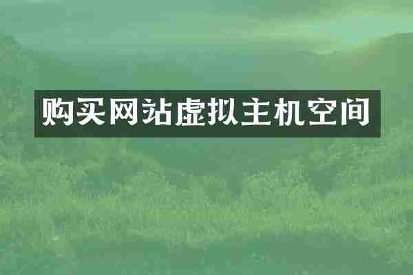 购买网站虚拟主机空间