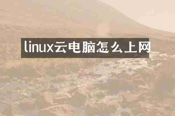 linux云电脑怎么上网