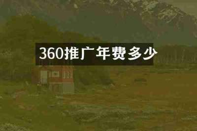 360推广年费多少