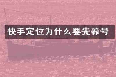 快手定位为什么要先养号