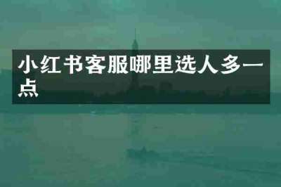 小红书客服哪里选人多一点