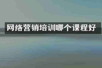 网络营销培训哪个课程好