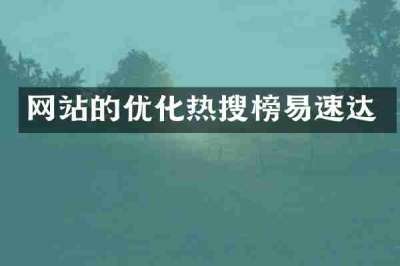 网站的优化热搜榜易速达