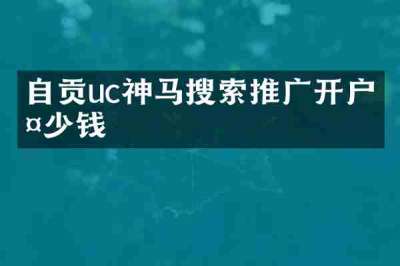 自贡uc神马搜索推广开户多少钱
