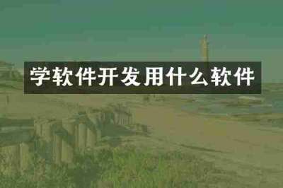 学软件开发用什么软件