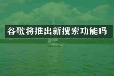 谷歌将推出新搜索功能吗