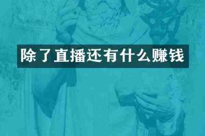 除了直播还有什么赚钱