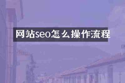 网站seo怎么操作流程