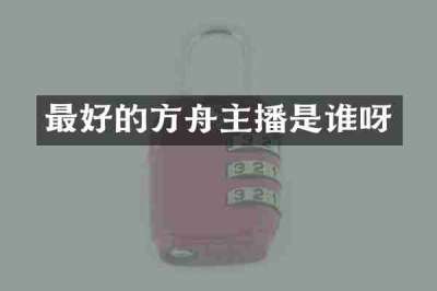 最好的方舟主播是谁呀