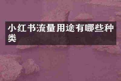 小红书流量用途有哪些种类