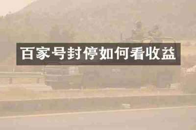 百家号封停如何看收益