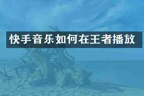 快手音乐如何在王者播放