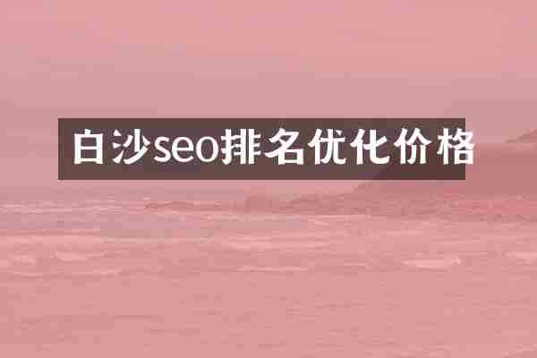 白沙seo排名优化价格