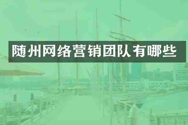 随州网络营销团队有哪些