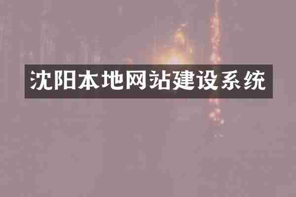 沈阳本地网站建设系统