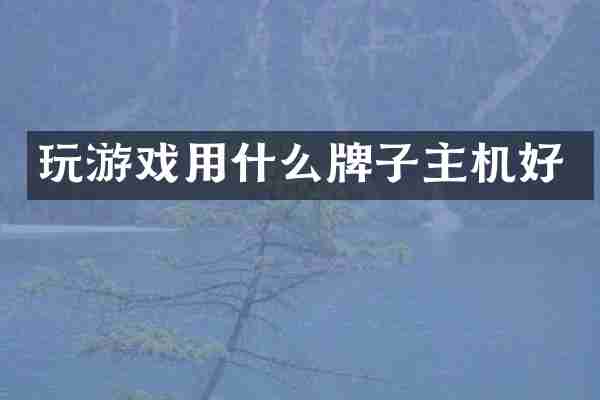 玩游戏用什么牌子主机好