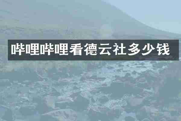 哔哩哔哩看德云社多少钱